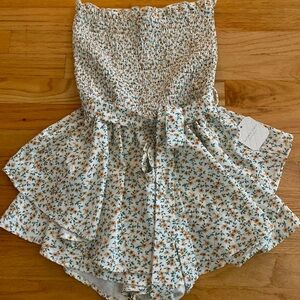 Brand New Altar’d State Floral Strapless Romper